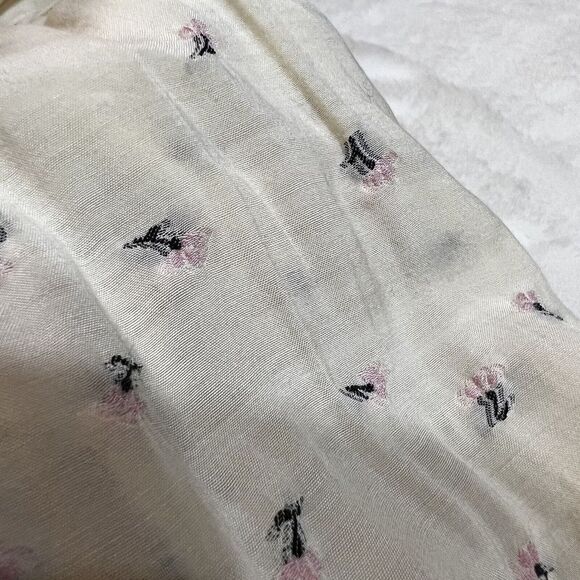 Munthe Curtis Dress Cream Floral Midi Ruffle NWT Sz 0 / XS - Picture 15 of 16